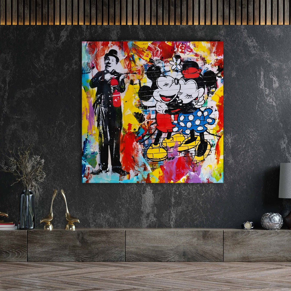 Wandbild Pop Art Chaplin Comic, Minnie