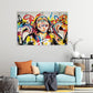 Wandbild Affe Monkey Pop Art Colour Style