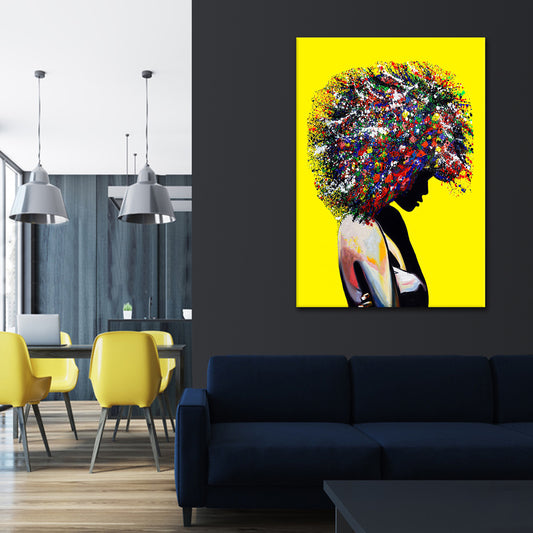 Wandbild afrikanische Frau Pop Art Afro Style