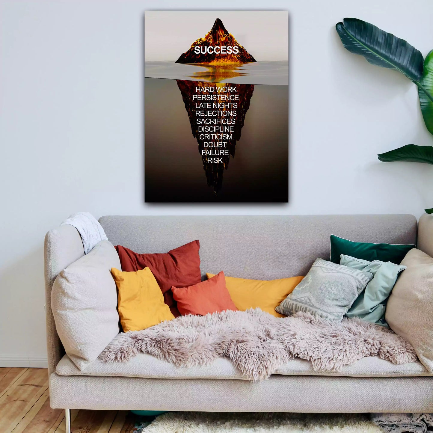 Wandbild Erfolg Eisberg Brown Style