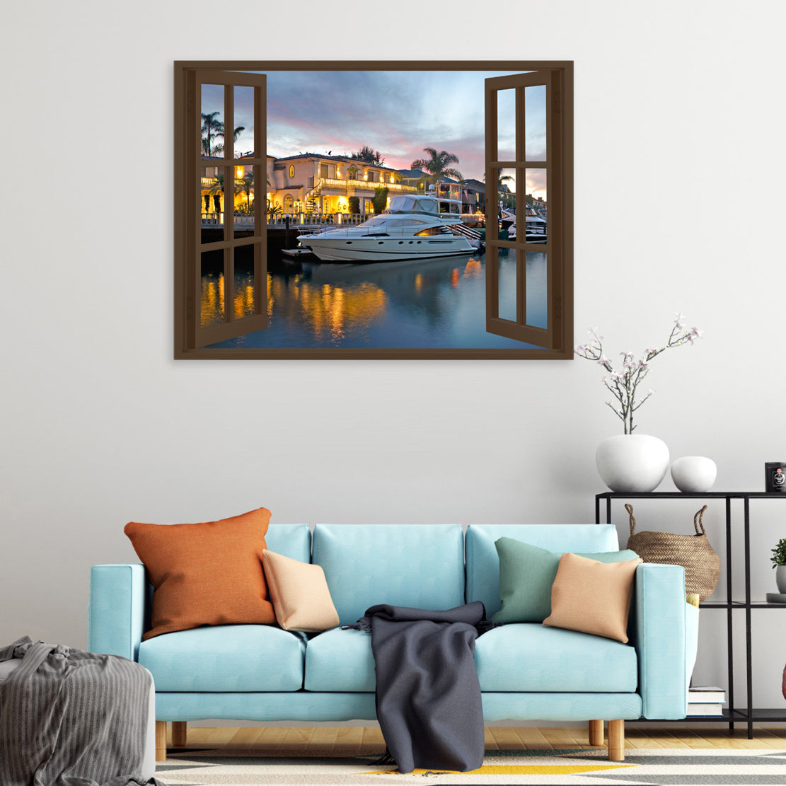 Wandbild Fenster Motivation Florida View Style