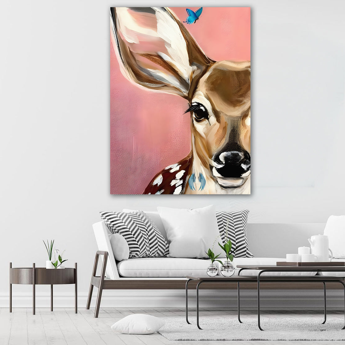 Wandbild Hirsch Bambi Style