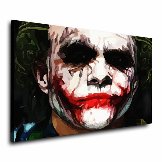 Wandbild Joker Black Abstract Style, Kunstdruck Dekoration
