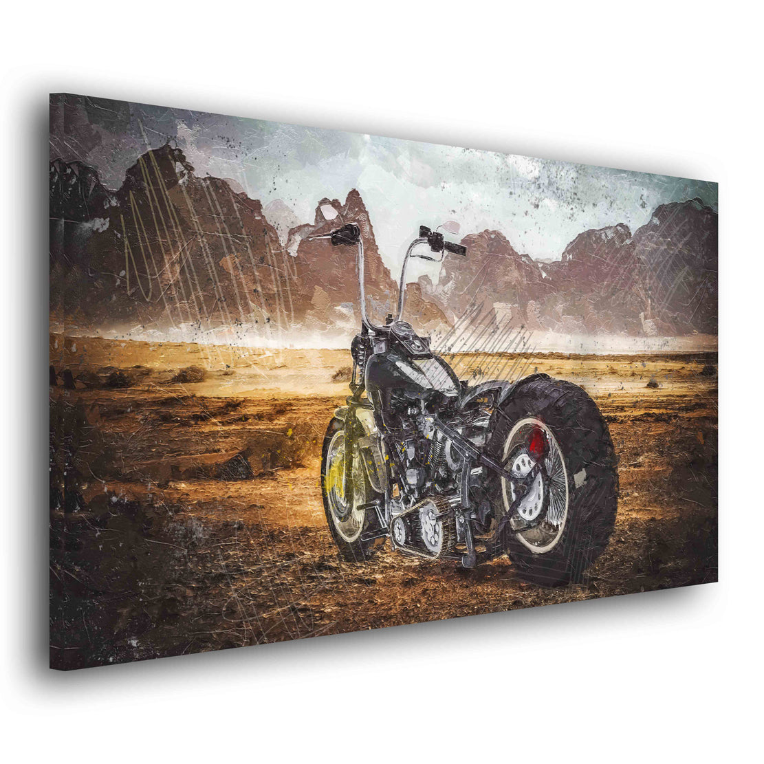 Wandbild Leinwandbild Motorrad Chopper Harley-Davidson Mountain View