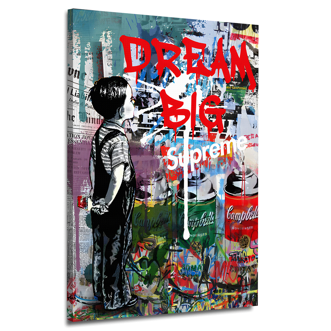 Wandbild Pop Art Dream Big, Street Art