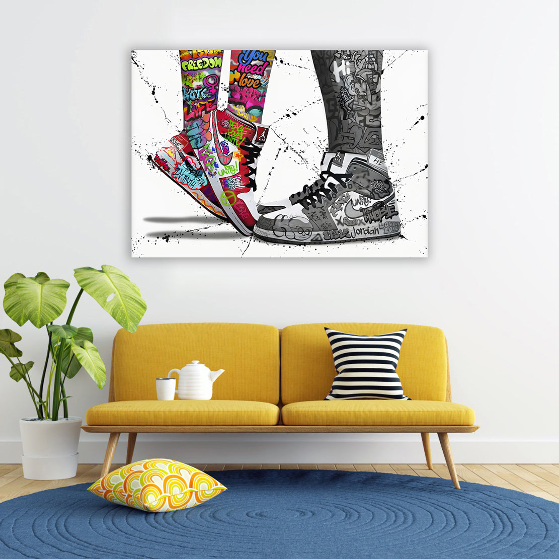 Wandbild Shoes Pop Art Style