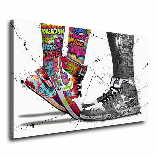 Wandbild Shoes Pop Art Style