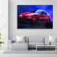 Wandbild Leinwandbild Sportwagen Alfa Romeo Giulia Red Style