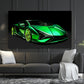 Wandbild Sportwagen Lamborghini Sián Green Style