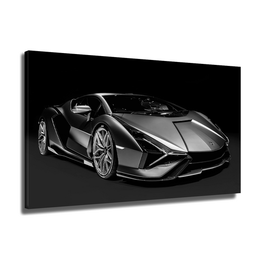 Wandbild Sportwagen Sián Black Style