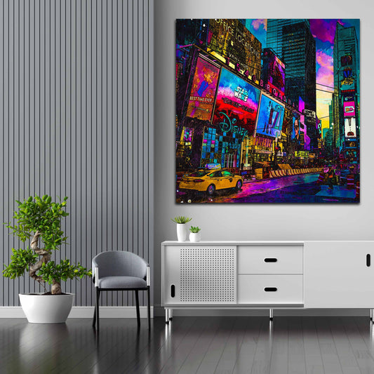 Wandbild Leinwandbild USA New York City Streets Colour Pop Art